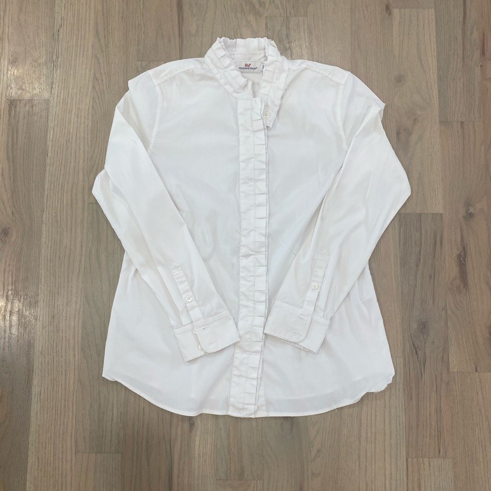 Vineyard Vines Accent Button Down Blouse